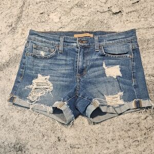 Joe's Jeans Blue Distressed Jean Shorts